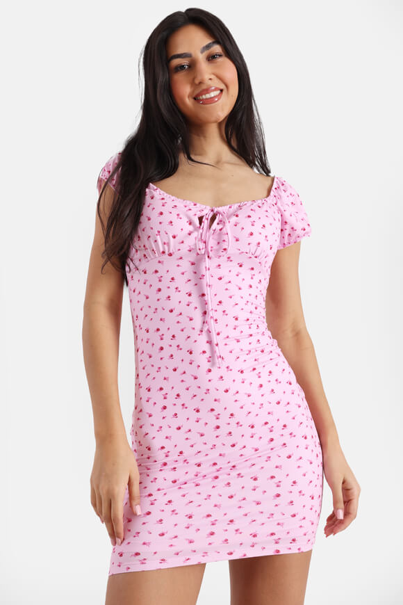 Off-shoulder mini dress - Pink