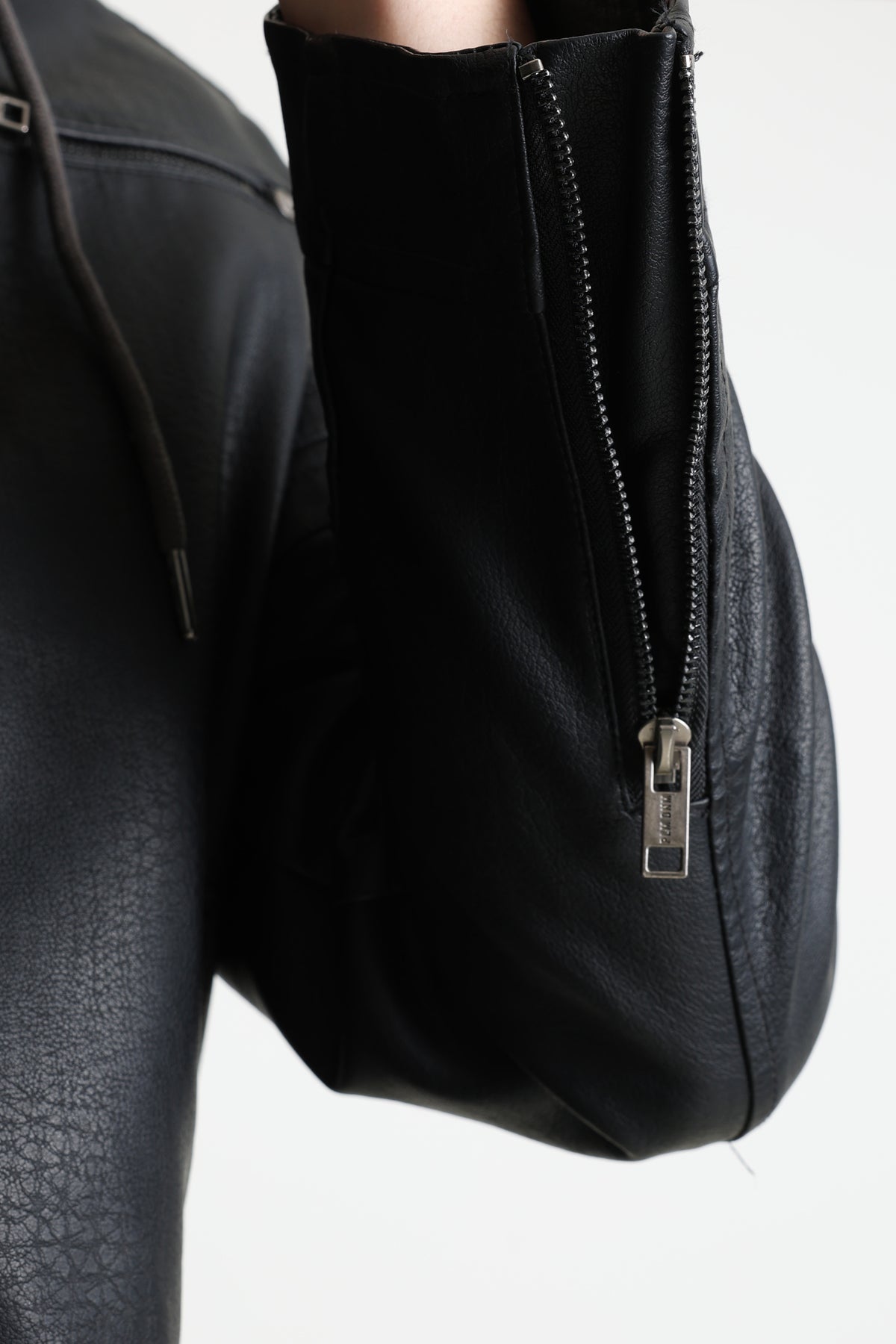 Veste en similicuir doublée - Black