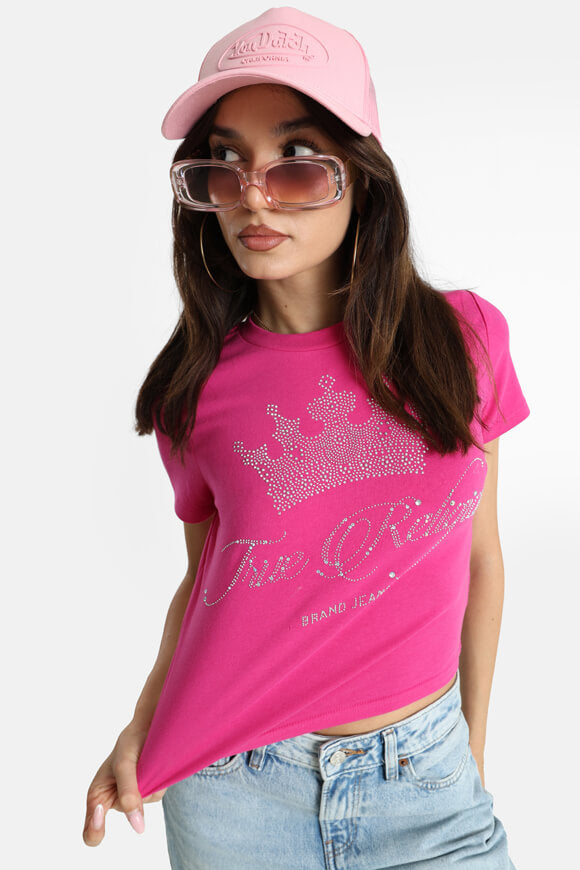 Crystal Crop T-shirt - Very Berry