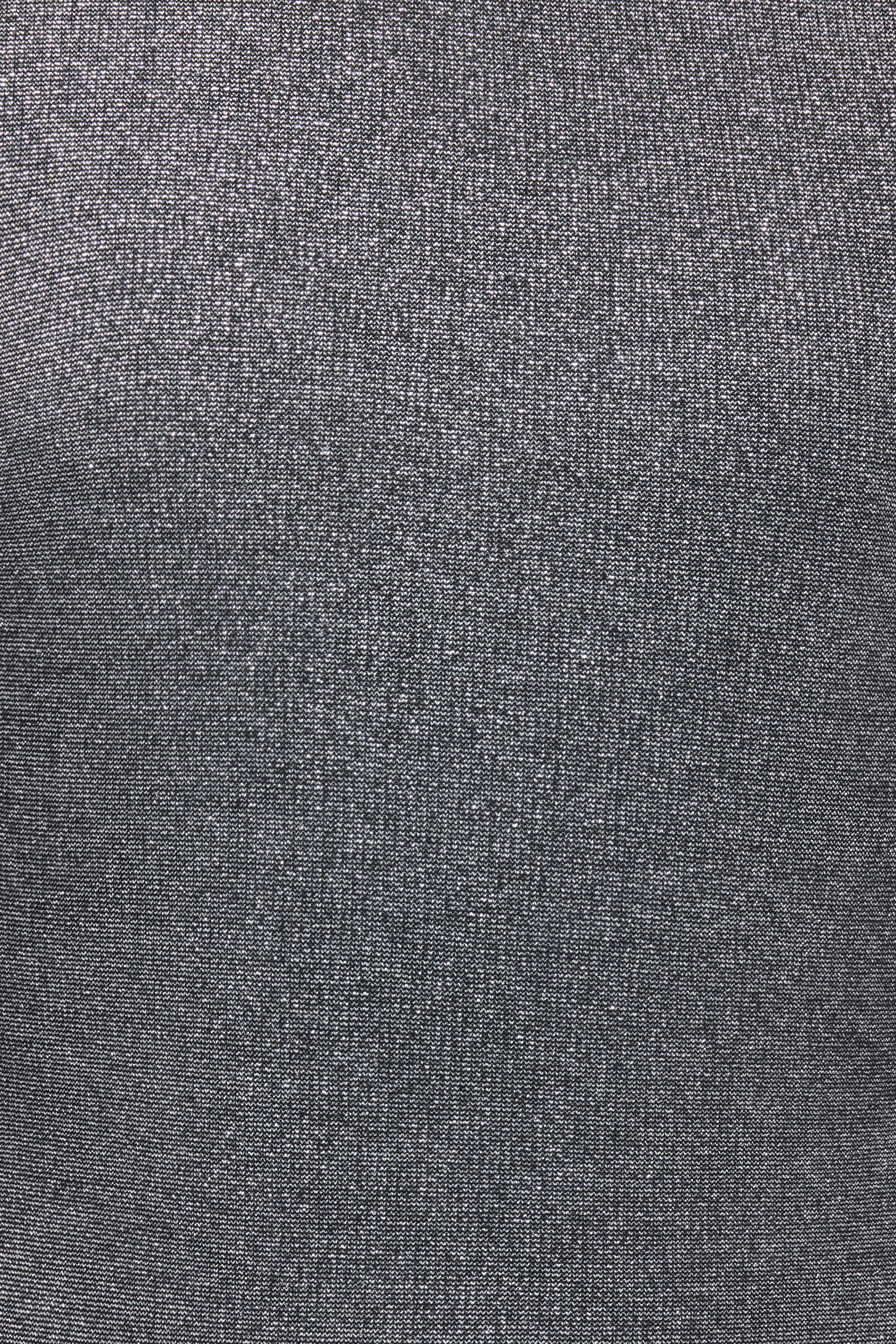 KOGTRINNY Geripptes Glitzer-Langarmshirt - Black + Silver