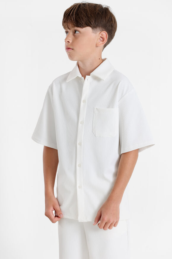 Shirt in structured fabric - Offwhite