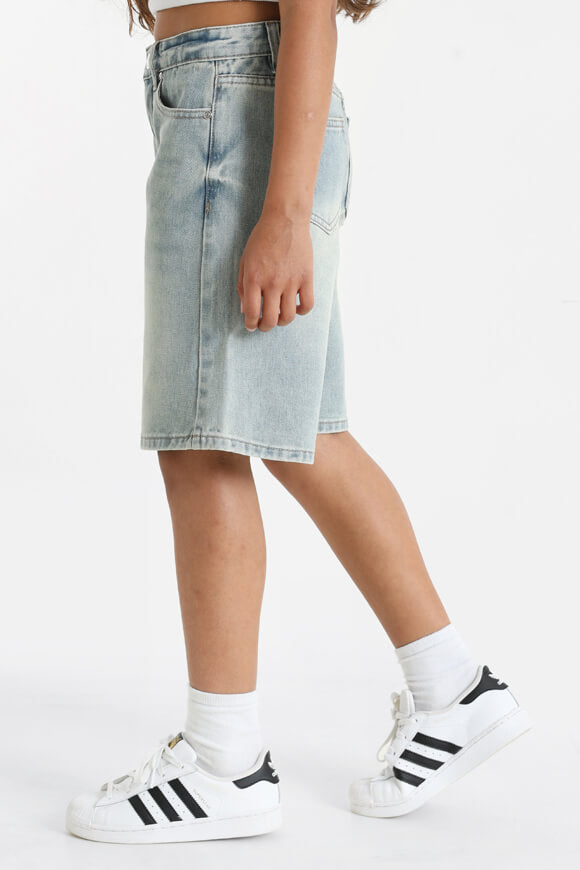 Baggy Fit Jeansshorts - Blau