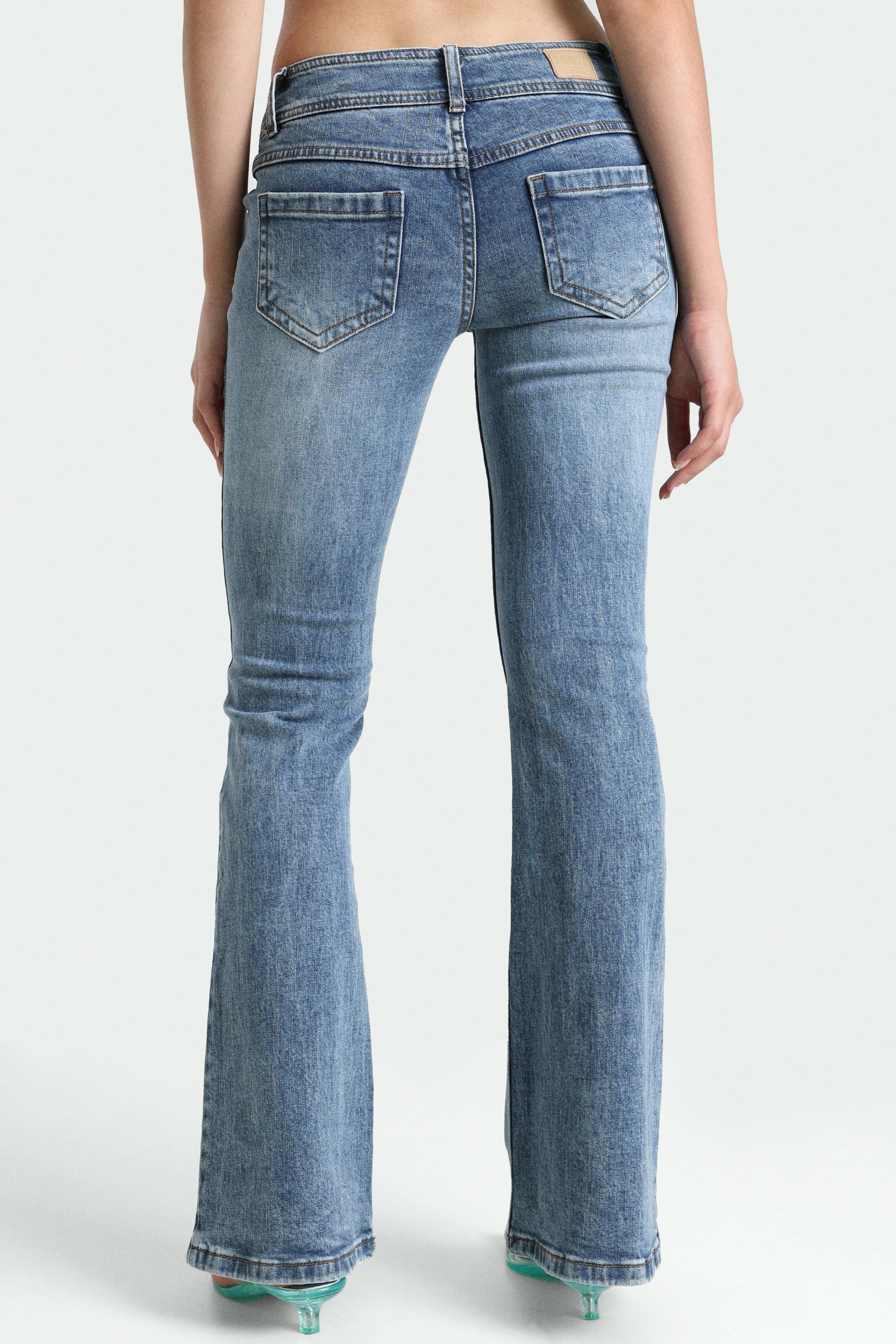 Flared jeans - Bleu délavé