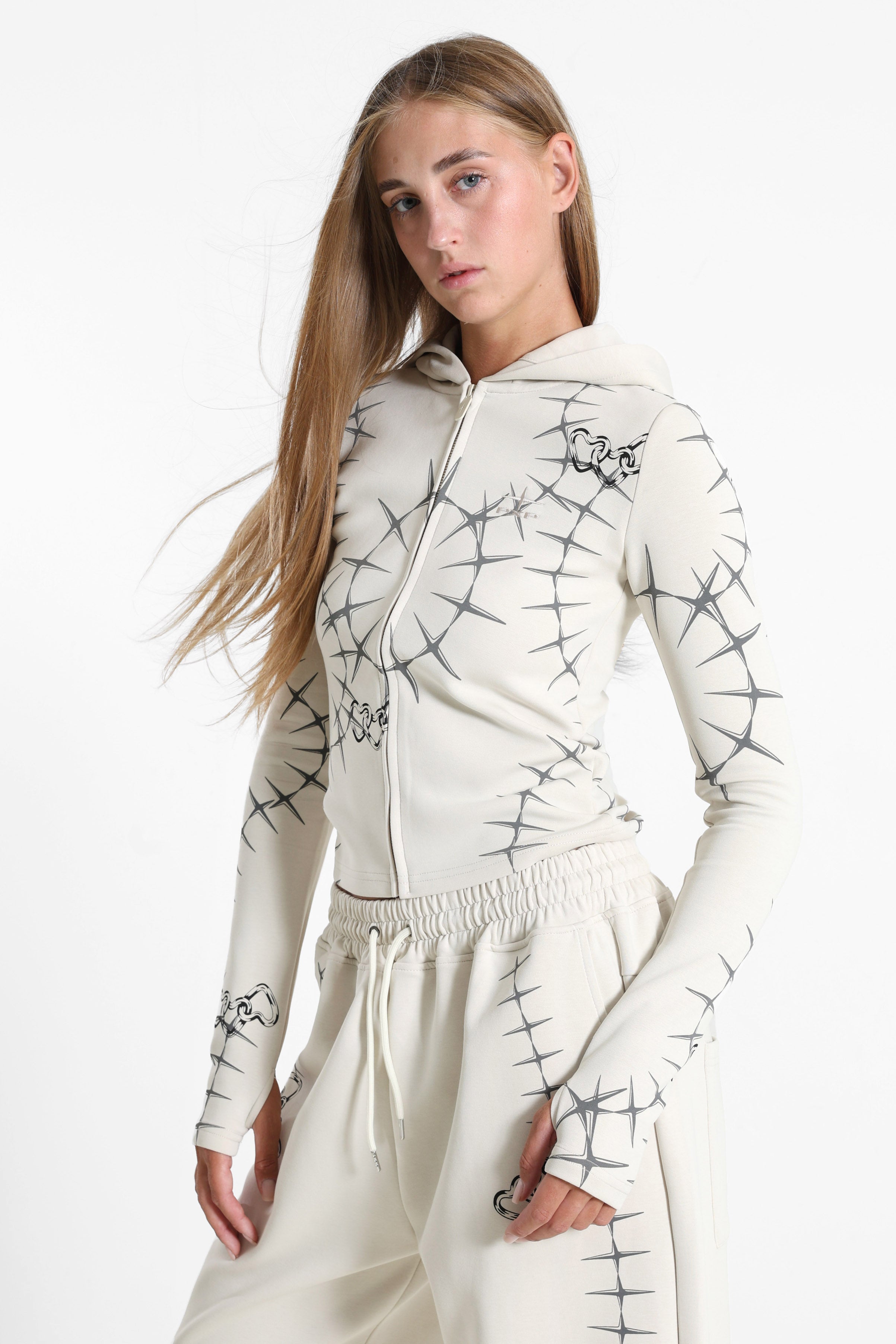 Trainingsjacke - Beige + Grey