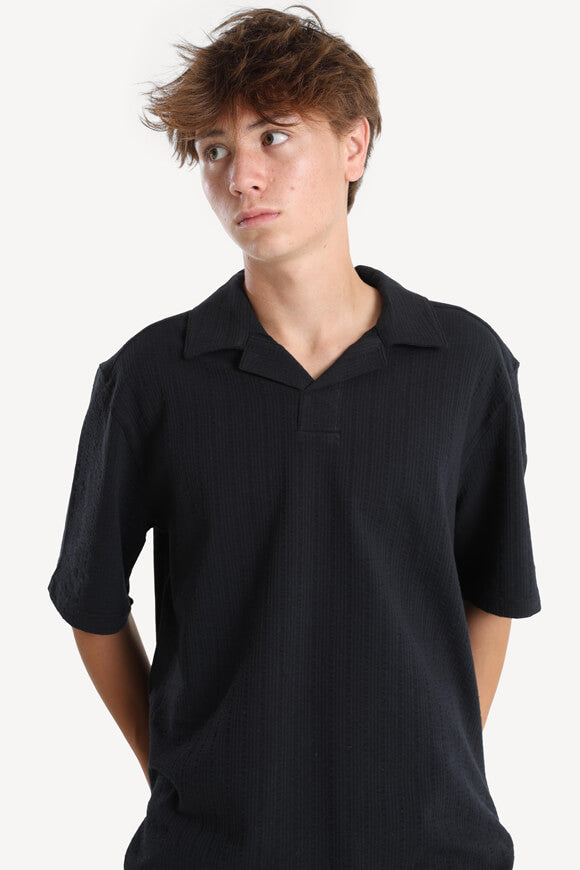 ONSMALES polo in structured fabric - Black
