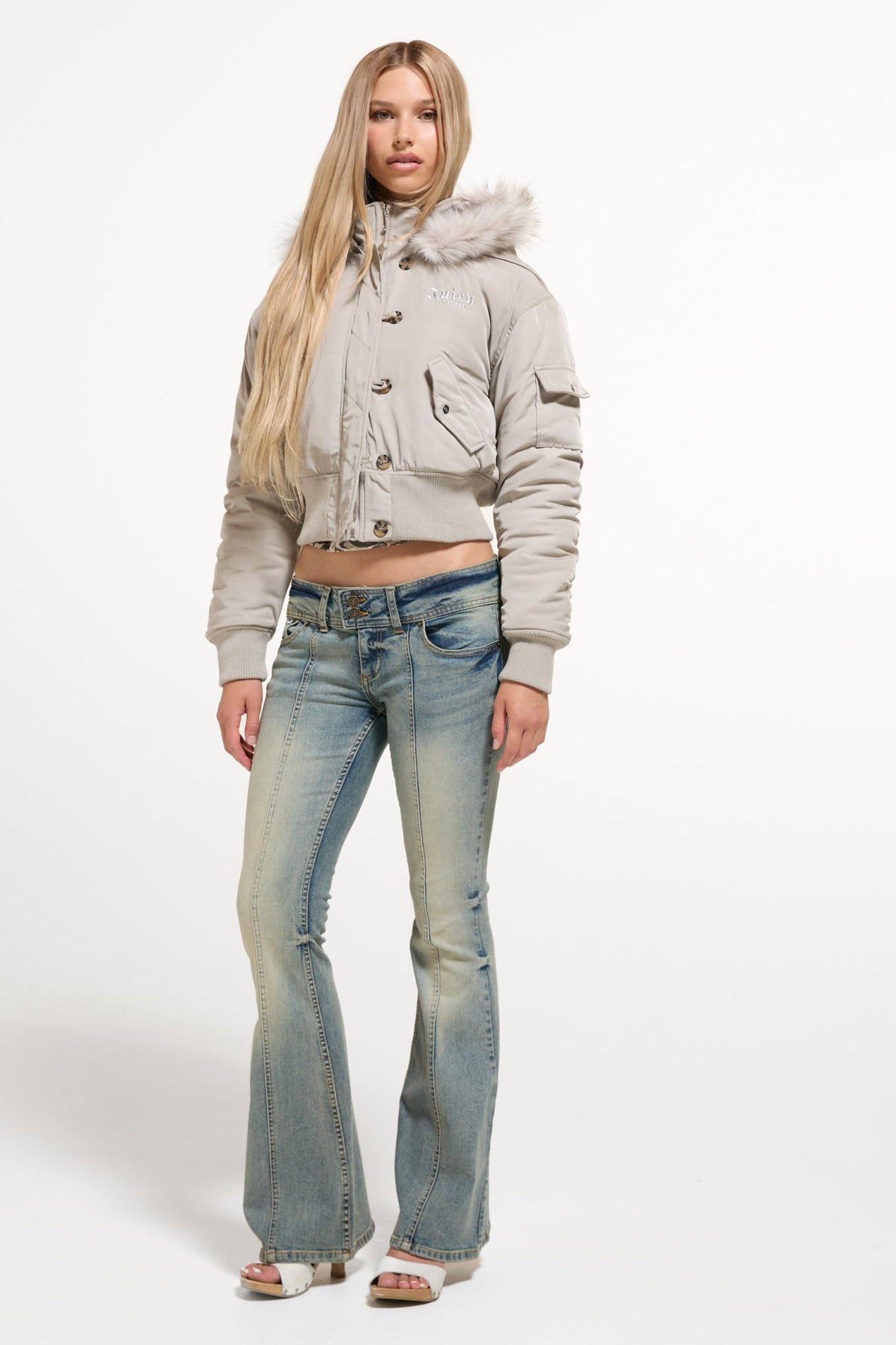 Camille short bomber jacket in twill - String
