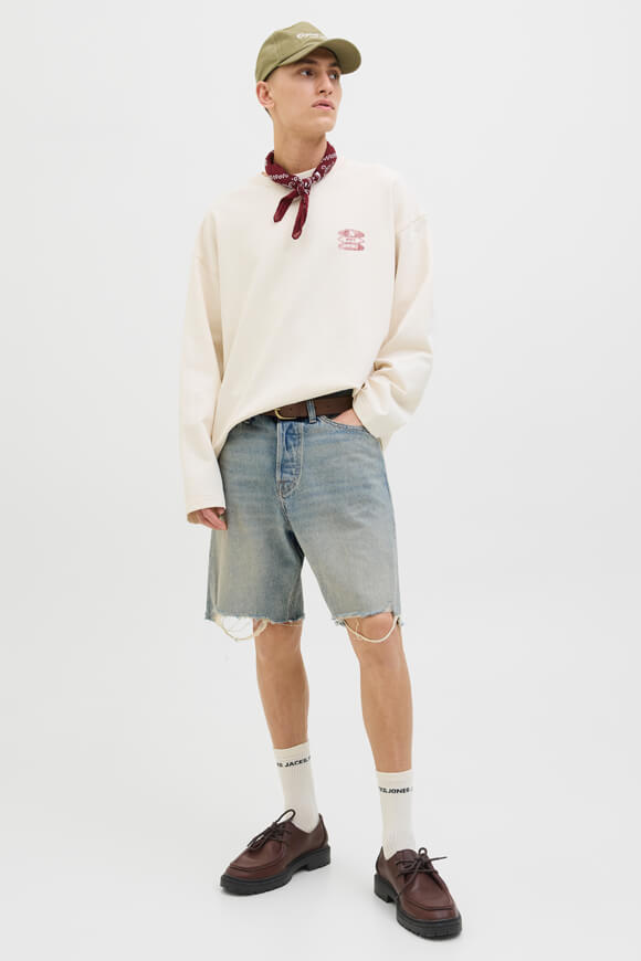 JJITONY JJCOOPER short en jean loose fit - Blue Denim