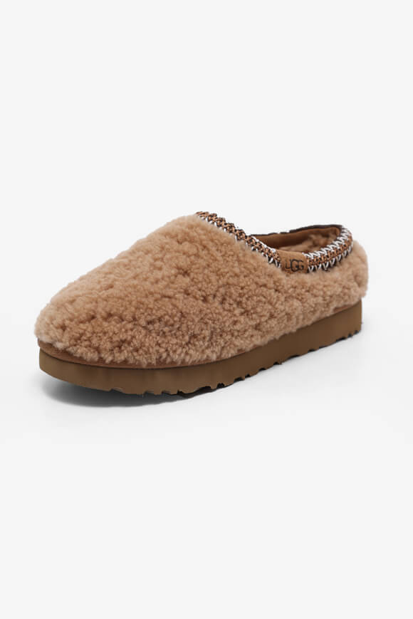 Tasman Maxi Curly lined slippers - Chestnut