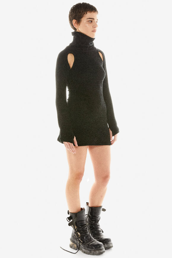 Chenille knit dress - Black