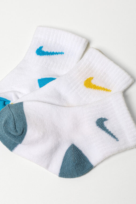 Sechserpack Baby Socken - Weiss + Rot + Grün + Anthrazit + Blau + Gelb