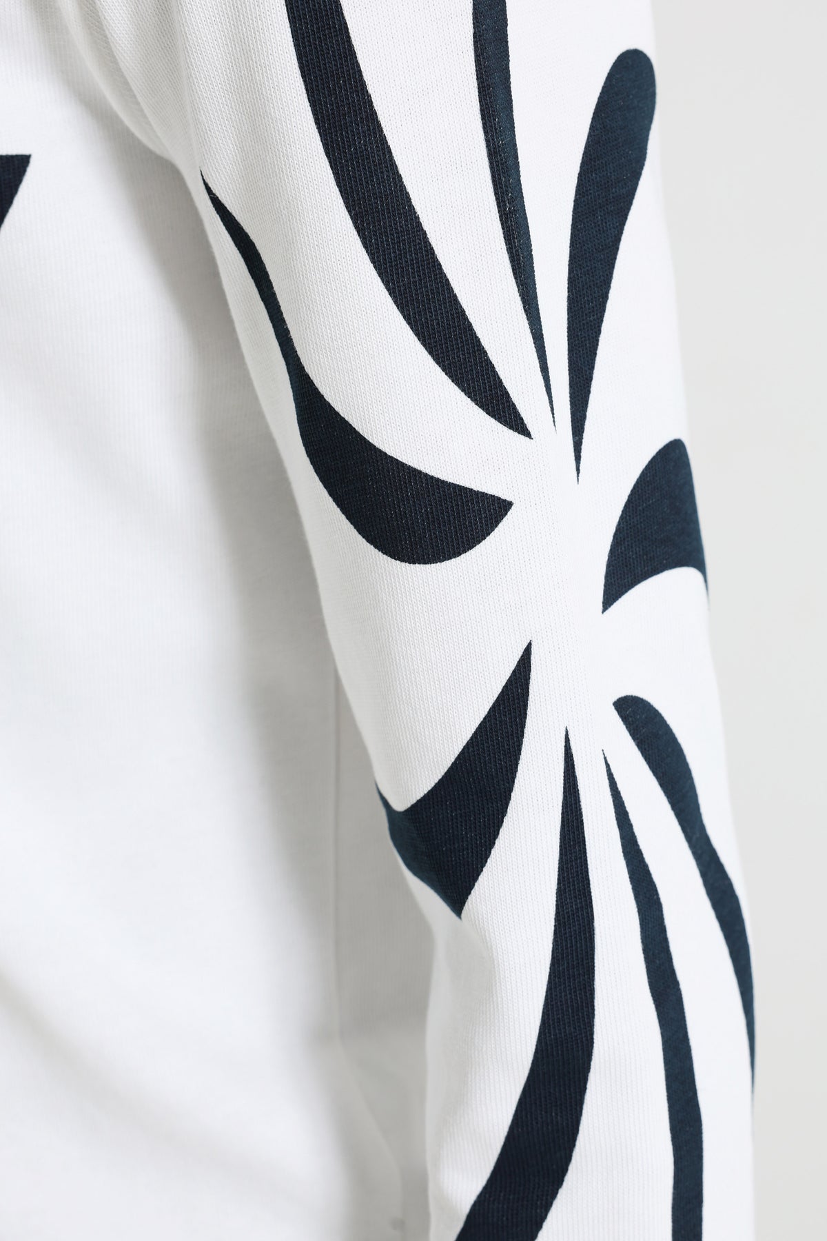 Langarmshirt - Offwhite + Marineblau