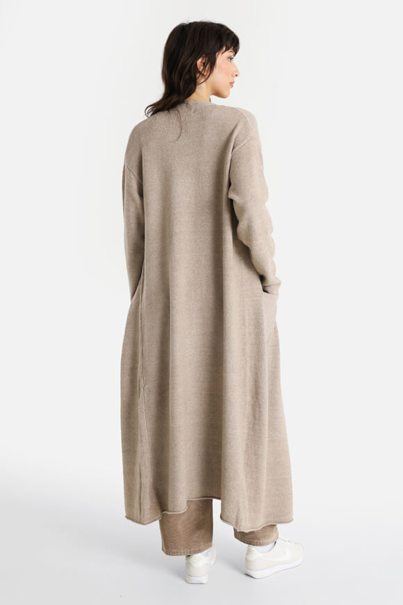 Jaquette longue en tricot - Beige Melange