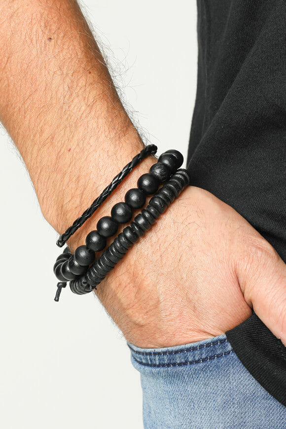 Lot de 3 bracelets - Noir