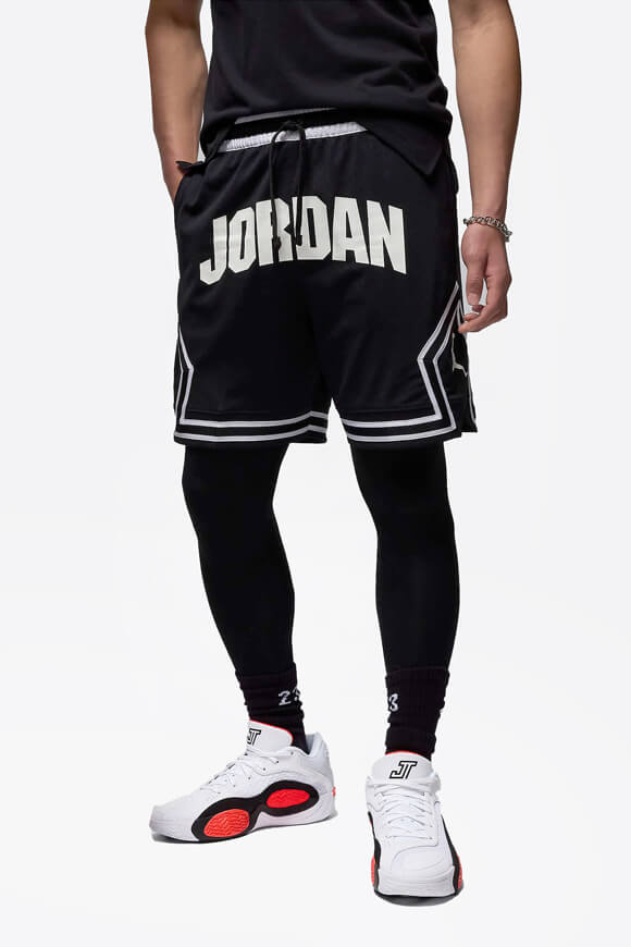 Sport Diamond Mesh Shorts - Black + White