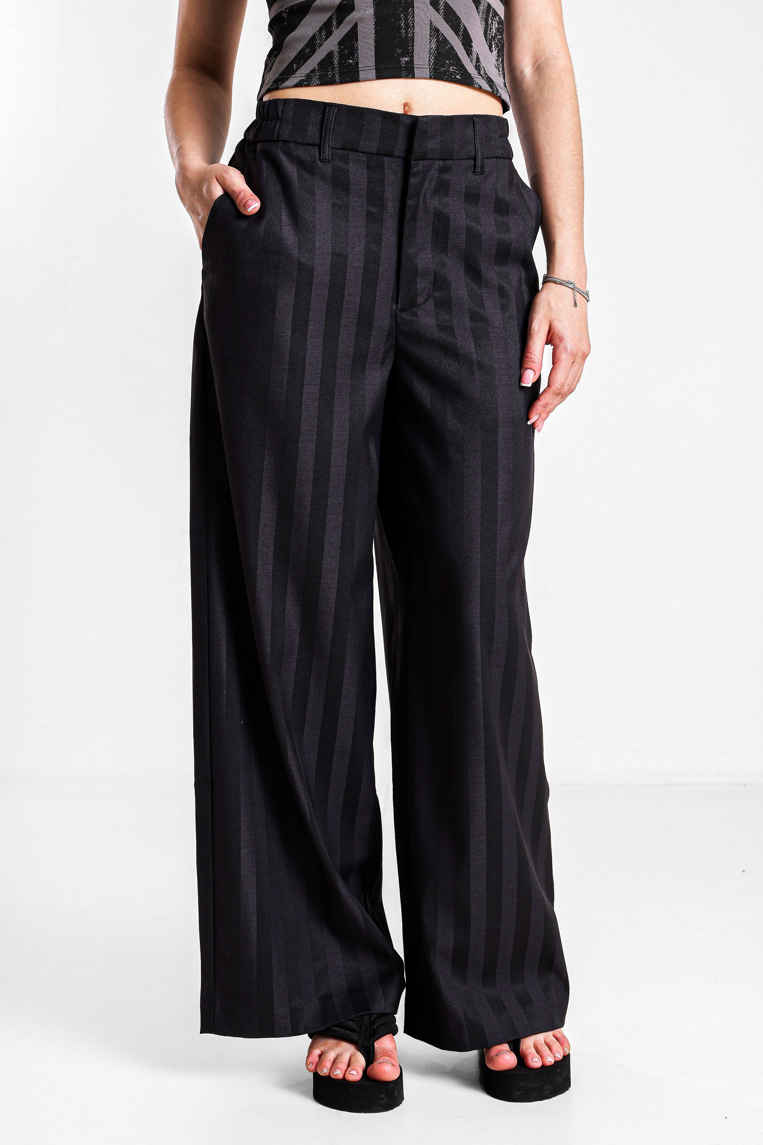 Stoffhose - Schwarz + Dunkelgrau