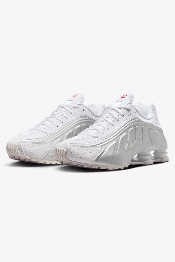 Shox R4 sneakers - White + Metallic Silver