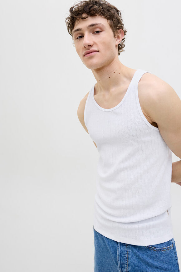 Ribbed tank top - Bright White