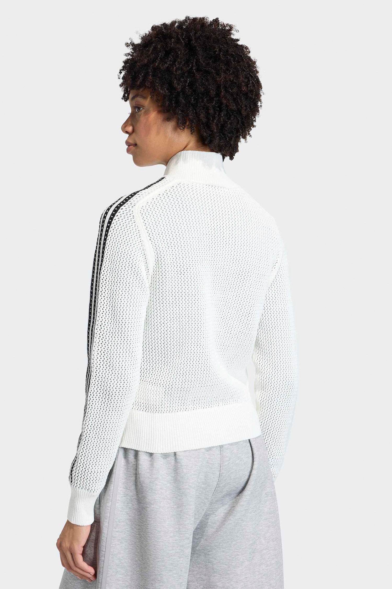Giacca da tuta in crochet - Off White