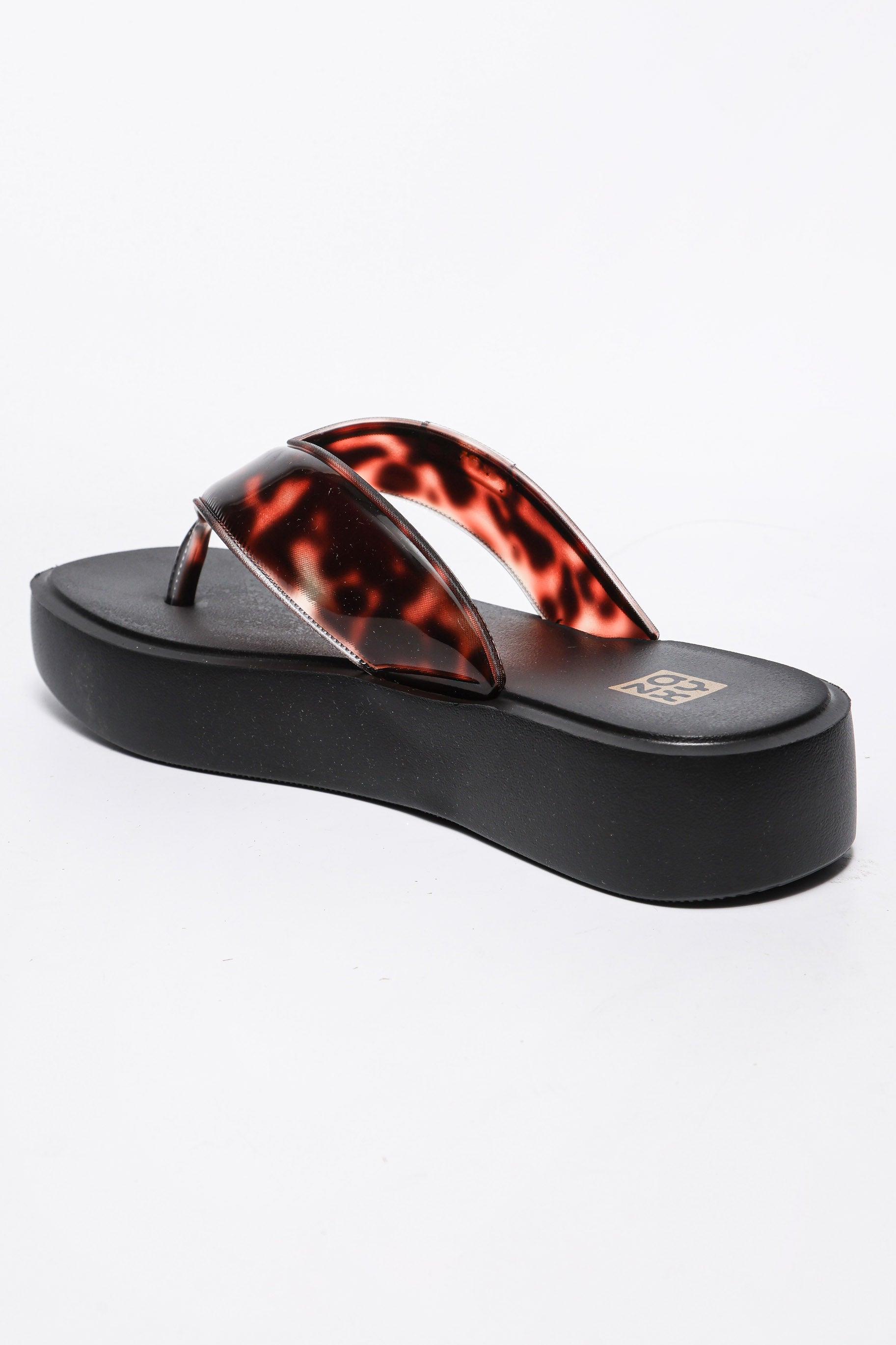 Plateau Flip Flops - Black + Tortoiseshell