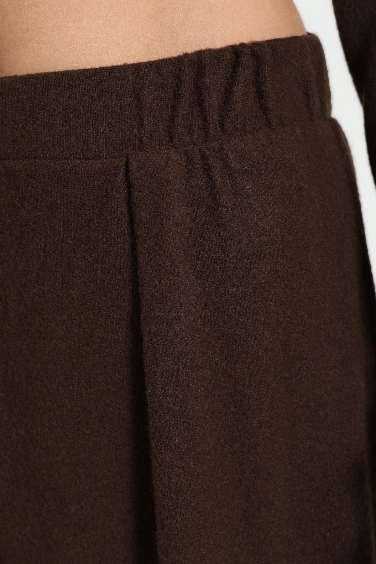 ONLAVELINE pantaloni a gamba larga in maglia - Coffee Bean Melange