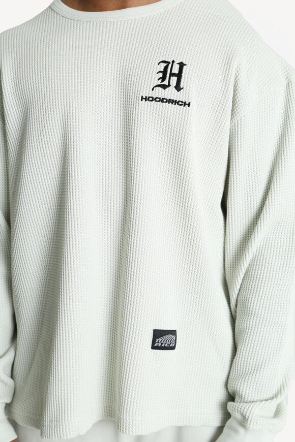 Shirt manches longues en tissu gaufré - Dawn Blue