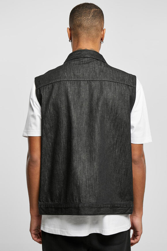 Denim gilet - Black washed