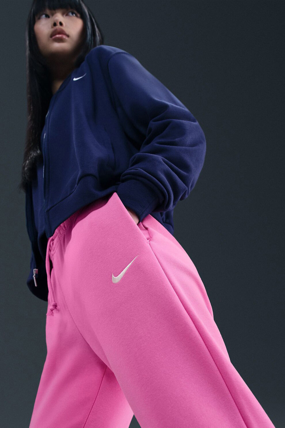 Pantaloni in fleece Sportswear Phoenix - Playful Pink