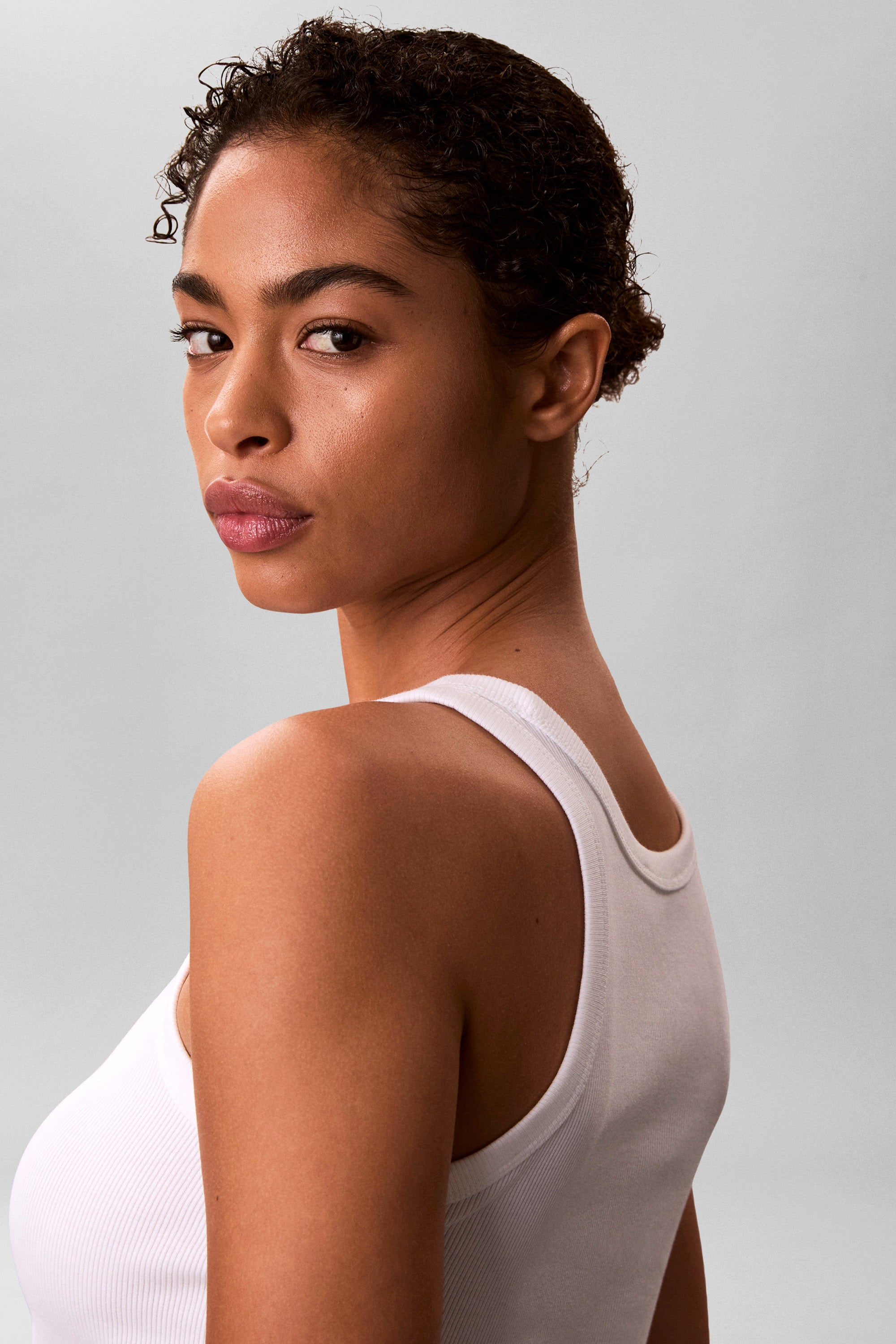 Débardeur côtelé - Bright White