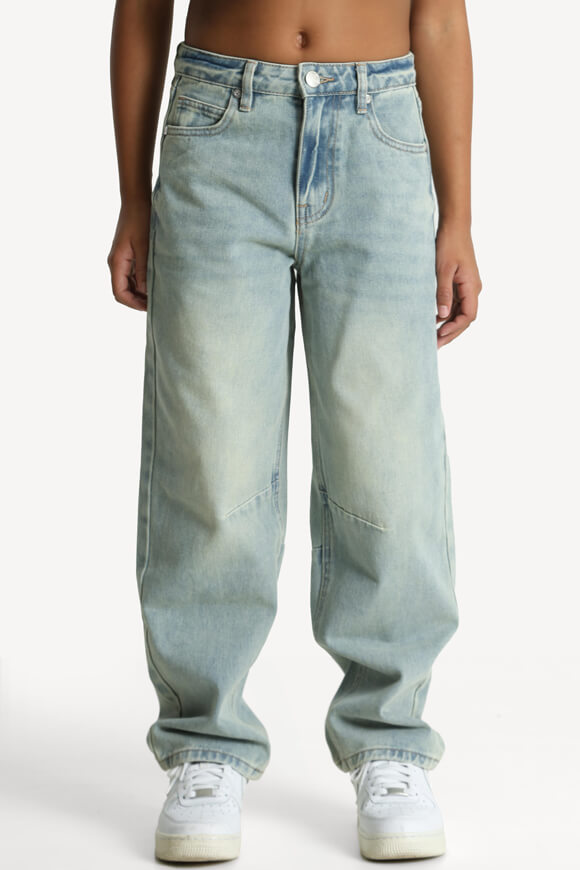 Jean baggy fit - Bleu clair + Jaune