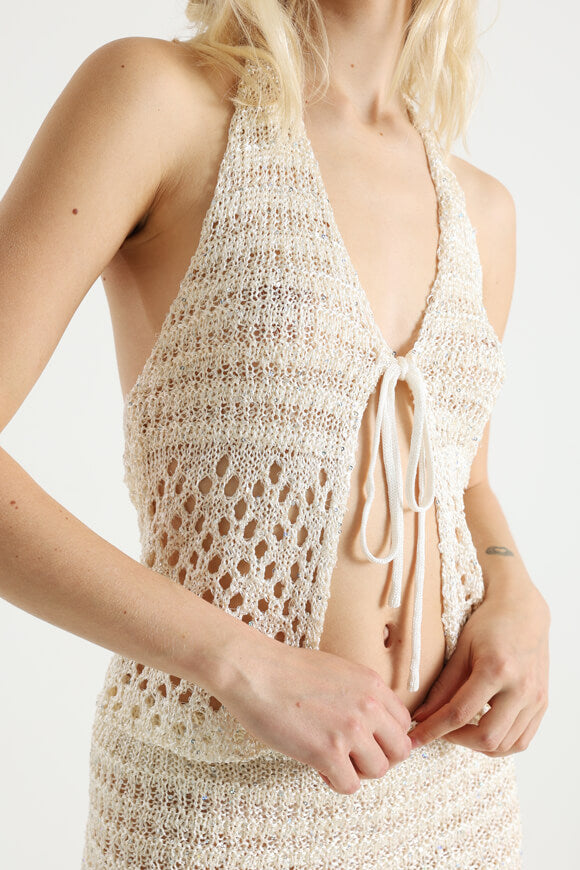 Neckholder Stricktop - Offwhite
