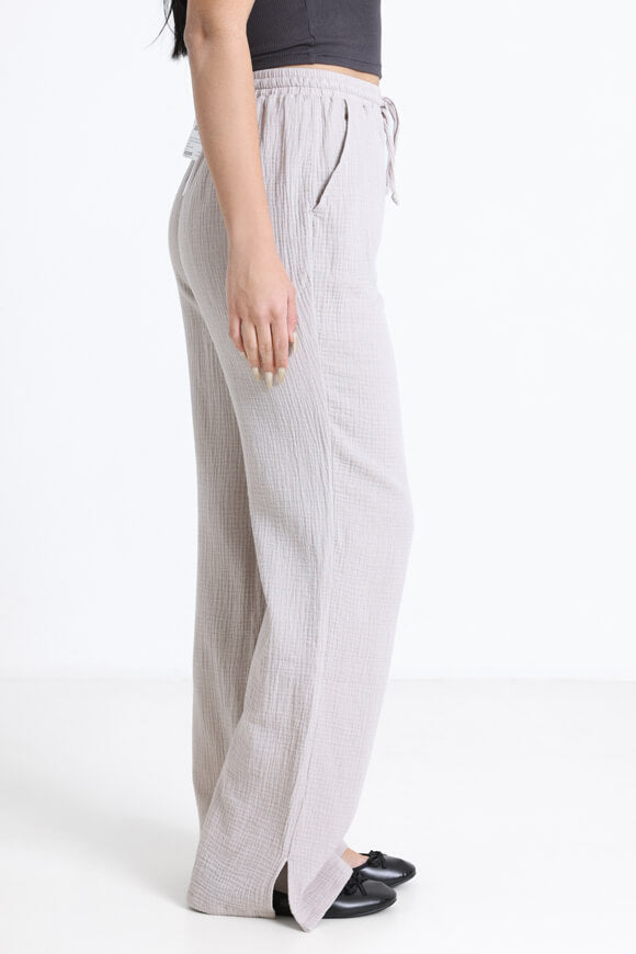 Pantalon large en mousseline - Stone