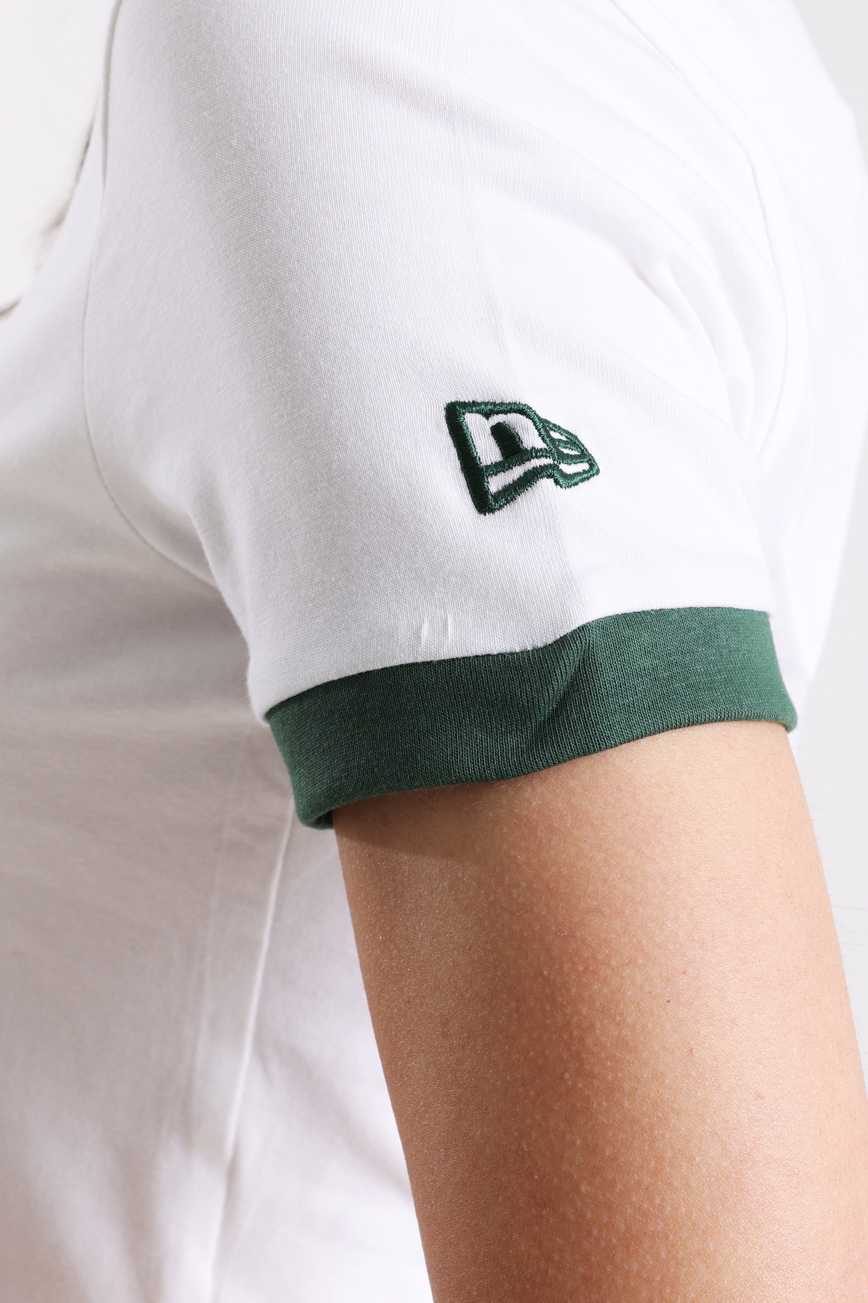 Crop T-Shirt - White + Green