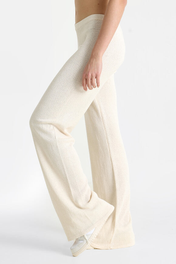 Knitted trousers - cream