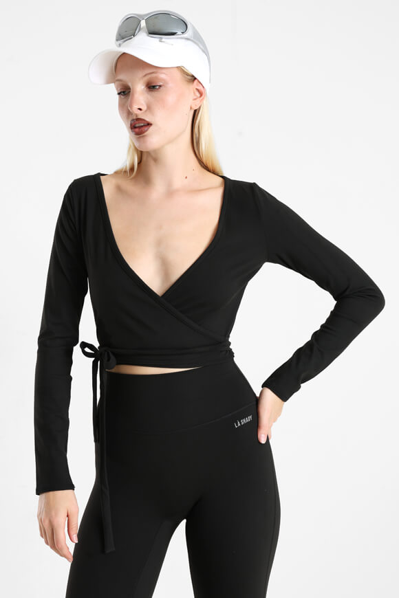 T-shirt à manches longues Crop - Noir