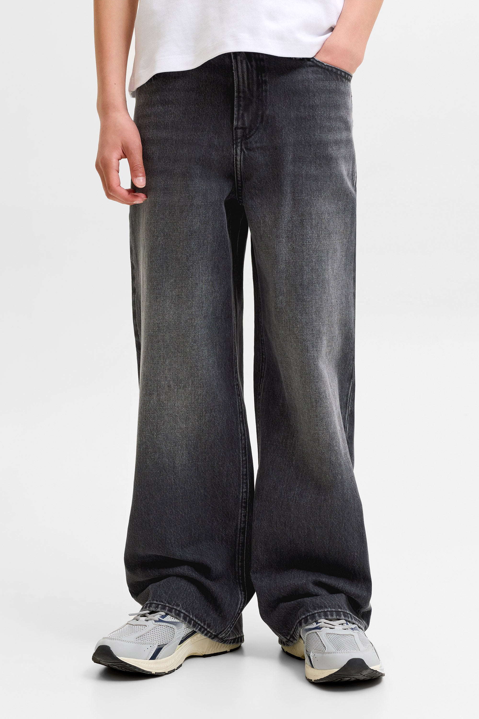 JJIDAVE jean wide fit - Black Denim
