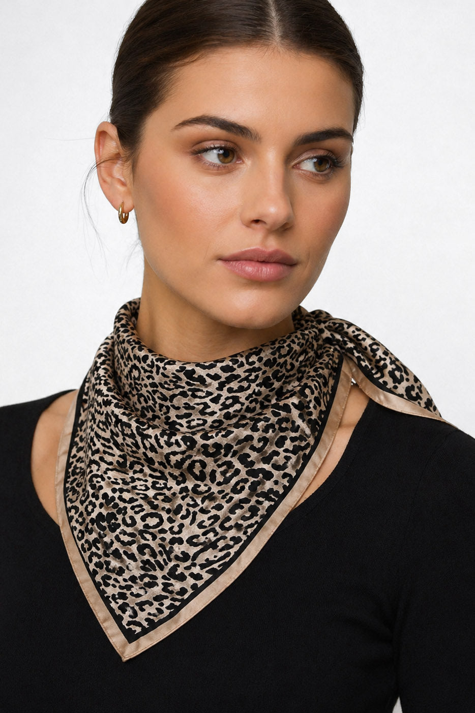 Tuch / Foulard - Beige + Leo