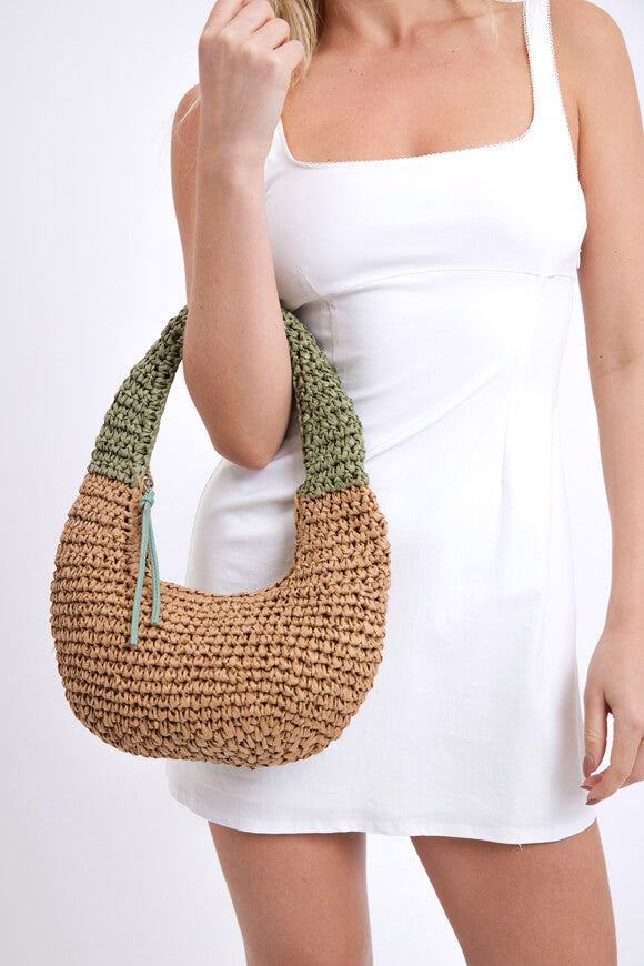 Sac à main en papier - Brown + Green