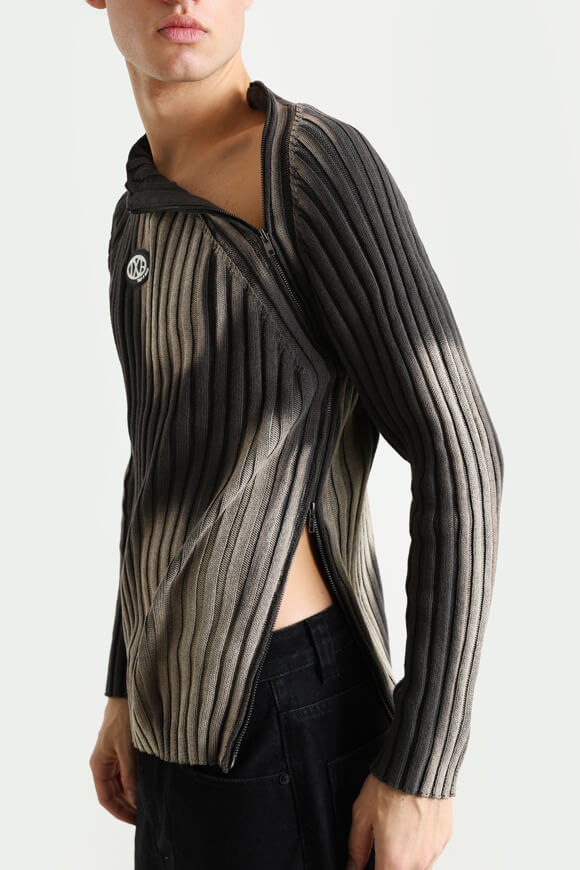 Pull en tricot - Olive + Beige