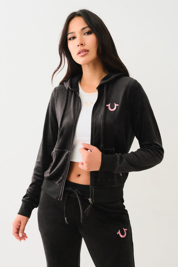 Samt Jacke - Jet Black