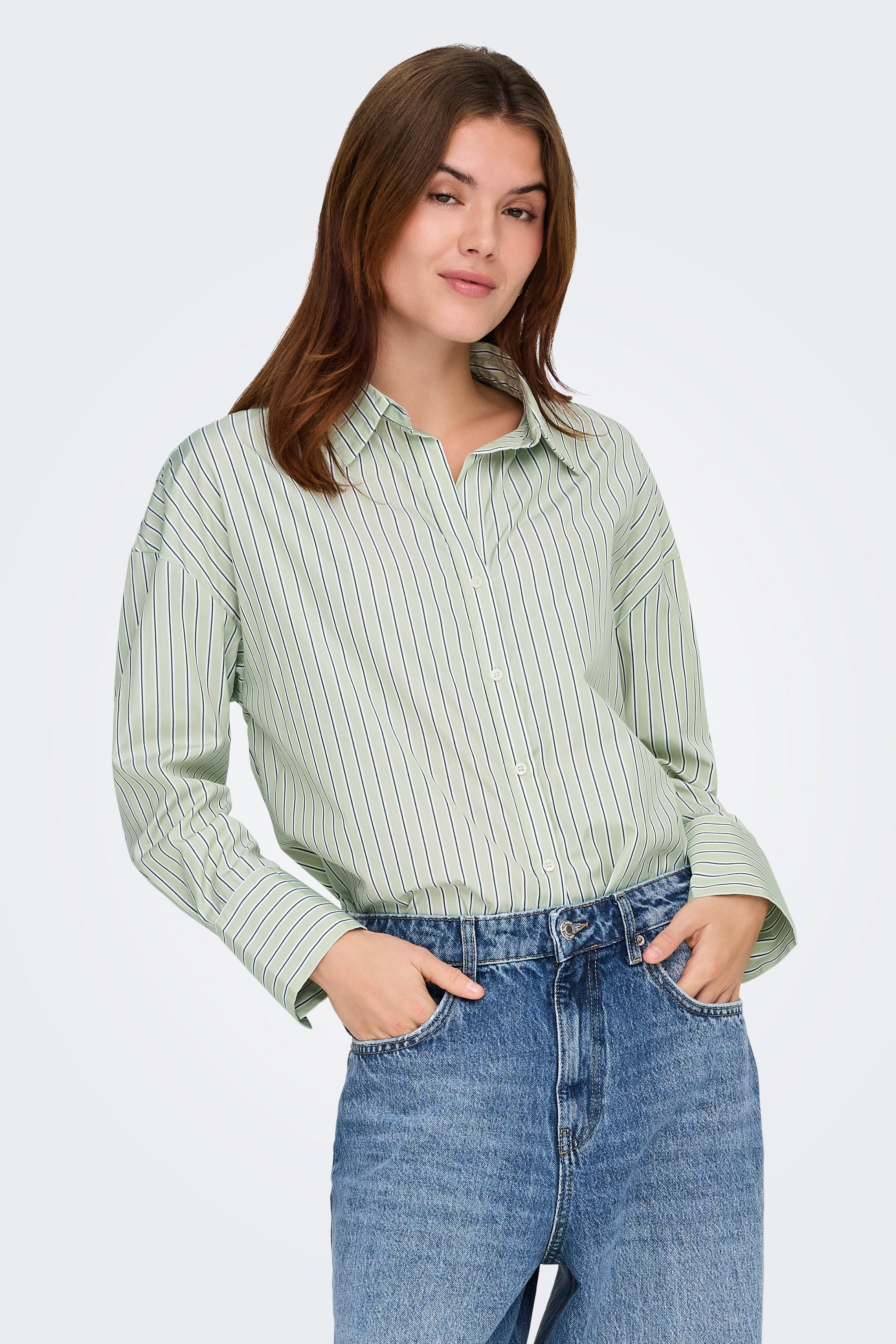 ONLREGON langes Hemd - Celadon Green