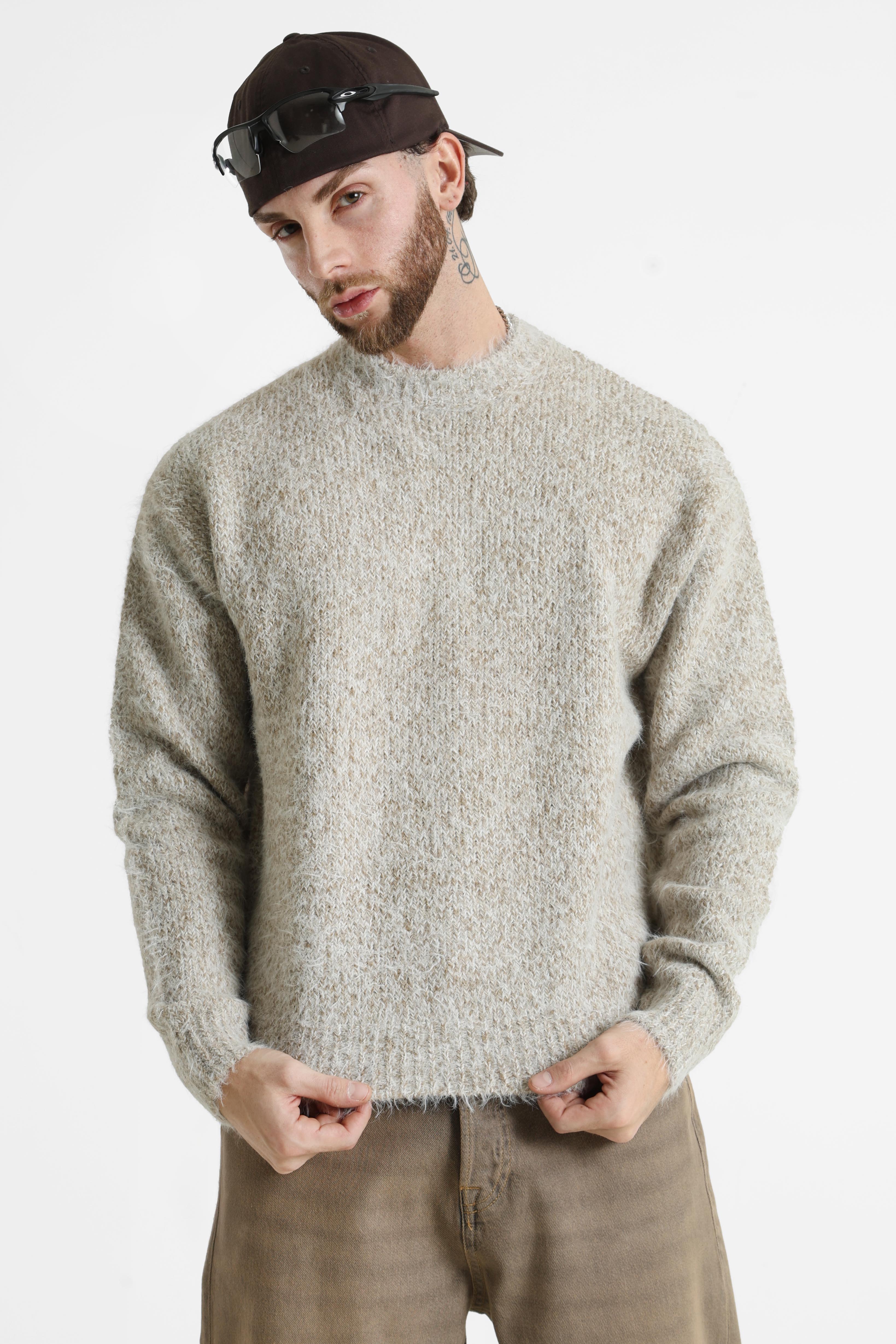 ONSNOAH fluffy knit jumper - Chinchilla