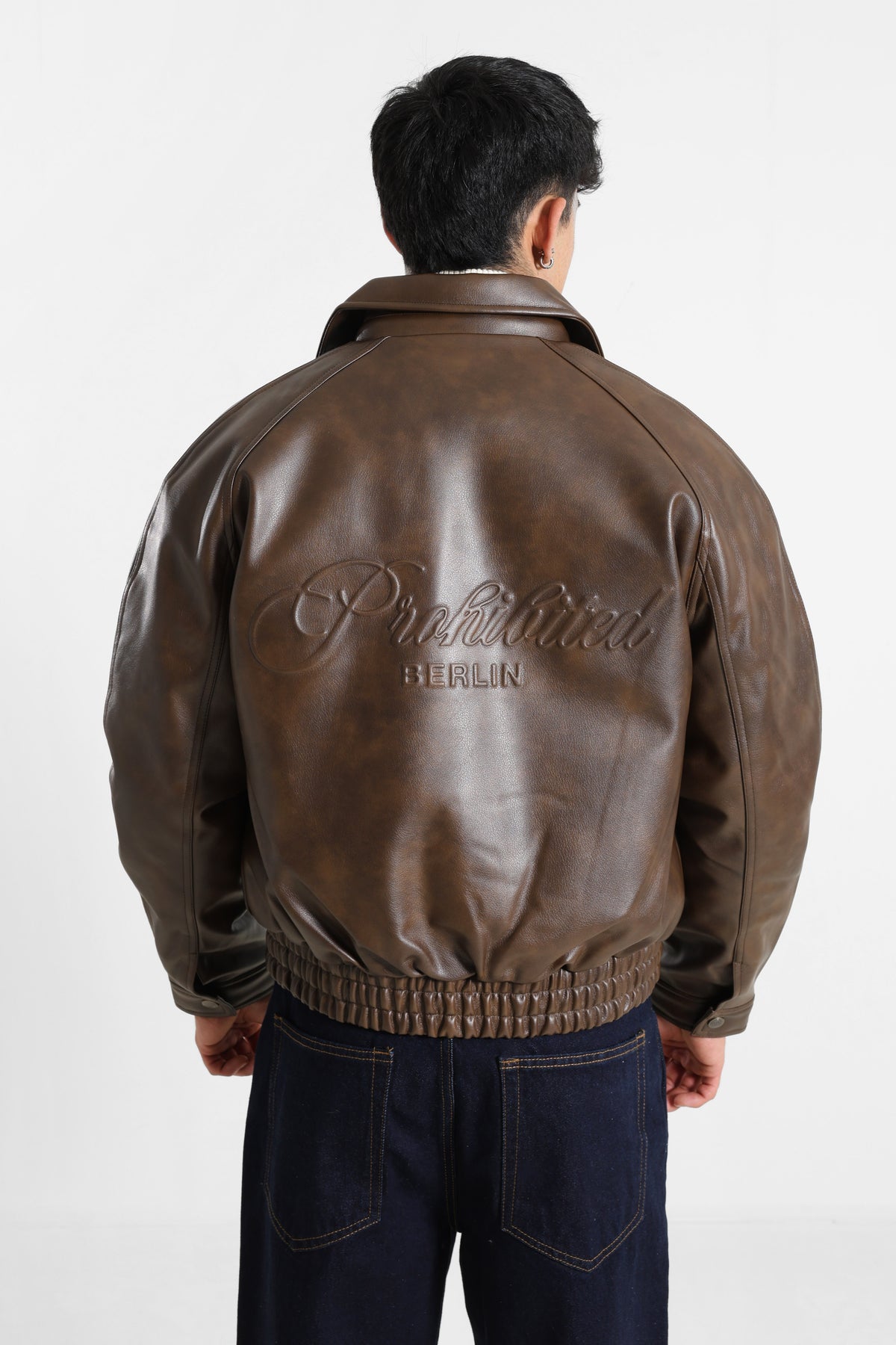 Giacca in ecopelle - Brown