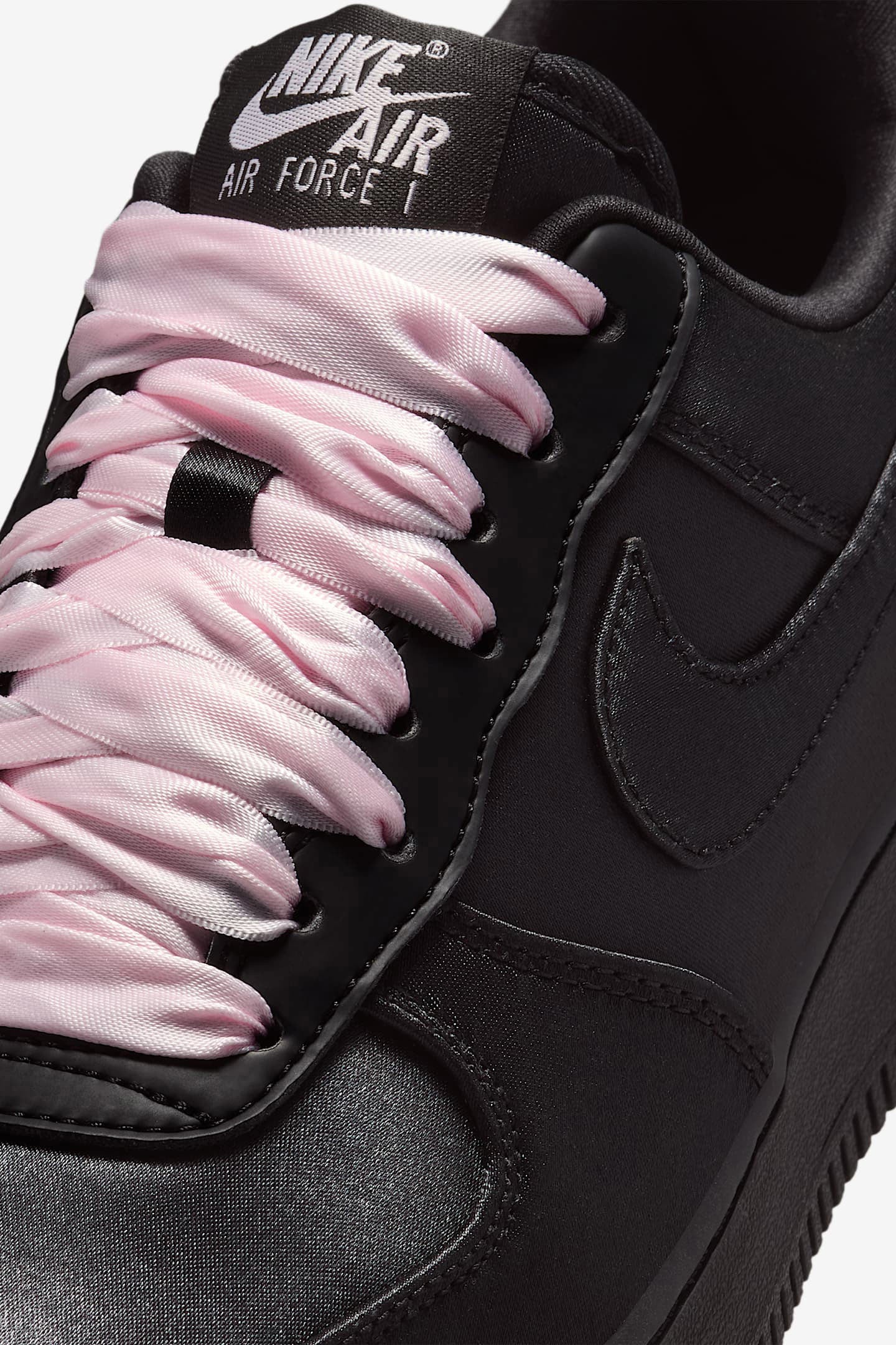 Air Force 1 '07 LV8 Satin Sneaker - Black + Pink Ice