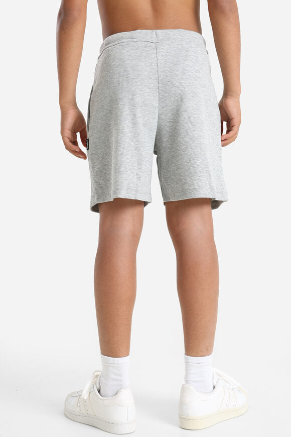 Structured fabric shorts - mottled gray
