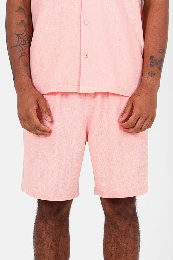 Shorts aus Kreppstoff - Salmon