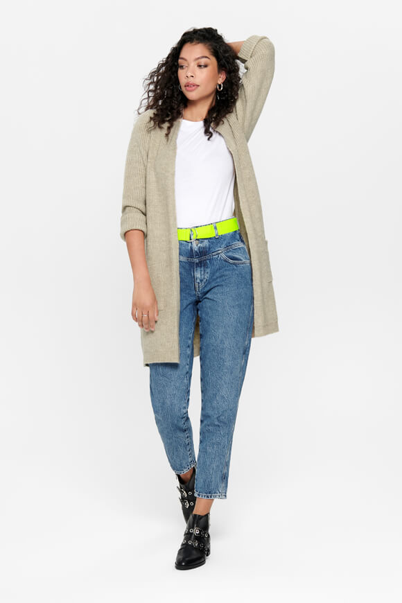 Jade jaquette en tricot côtelé - Whitecap Gray Melange