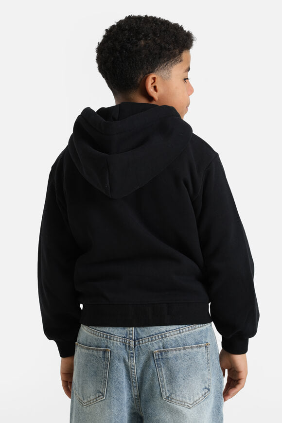 Kapuzensweatjacke - Schwarz + Rot + Weiss