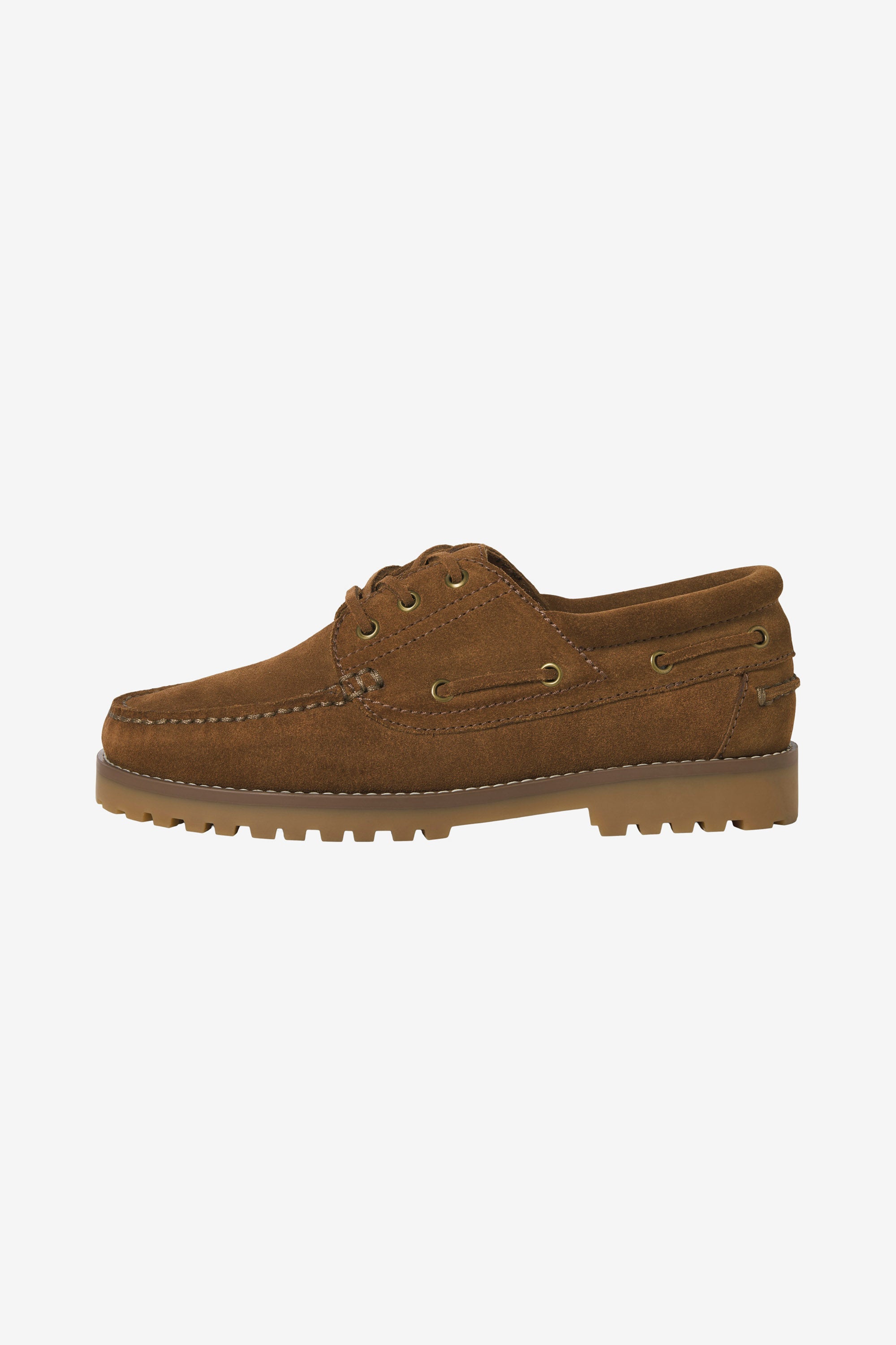 JFWBROOKLYN chaussures bateau en daim - Cognac