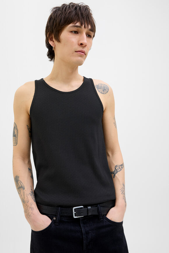 JORHYDRA Tanktop mit Lochmuster - Black