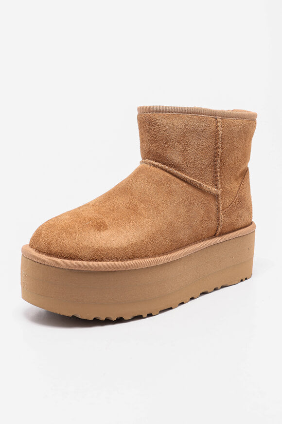 Classic Mini gefütterte Plateau Stiefelette - Chestnut